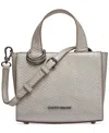 Donna Karan Hewlett Leather Top Handle Buckle Crossbody In Zinc