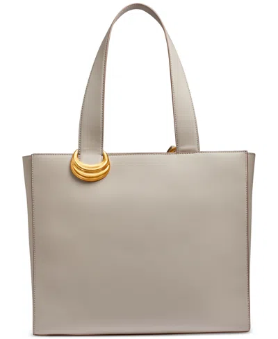 Donna Karan Hewlett Buckle Tote In Zinc