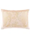 Donna Karan Home Distressed Decorative Pillow, 20" X 14" In Gold