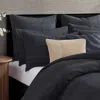 Donna Karan Home Elements Raw Silk Blend King Sham In Black