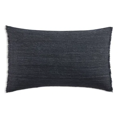 Donna Karan Home Elements Raw Silk Blend Standard Sham In Black