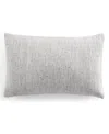 Donna Karan Home Embroidered Block Decorative Pillow, 11" X 22" In Sand