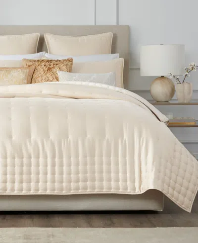 Donna Karan Home Hammered Silk Quilt, Full/queen In White
