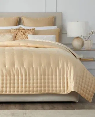 Donna Karan Home Hammered Silk Quilts In Platinum