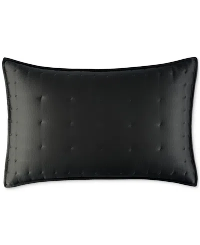 Donna Karan Home Hammered Silk Sham, Standard In Black