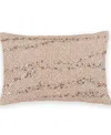 Donna Karan Home Hand Smocked Sequins Decorative Pillow, 20" X 14" In Gray