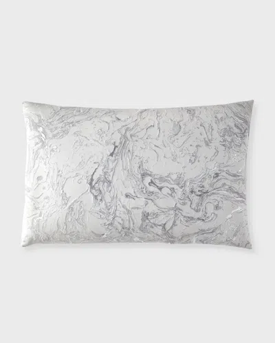 Donna Karan Home Liquid Marble King Sham, 20" X 36" In Platinum