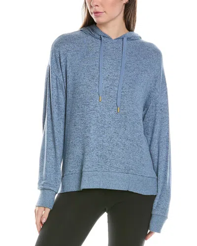 Donna Karan Hoodie Lounge Top In Blue