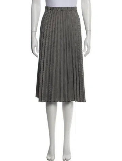 Pre-owned Donna Karan Houndstooth Print Midi Length Skirt In Black