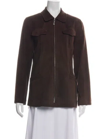 Pre-owned Donna Karan Jacket In Brown