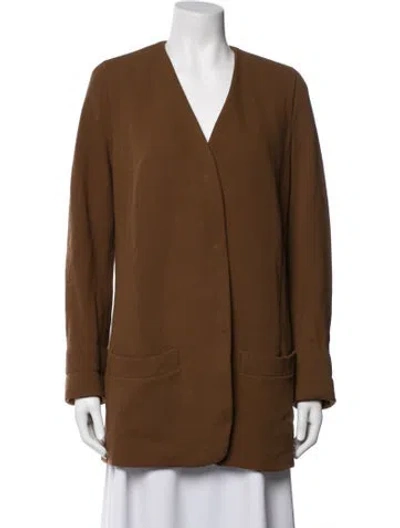 Pre-owned Donna Karan Jacket In Brown