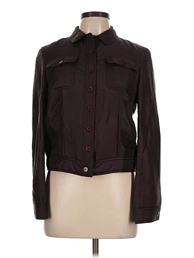 Pre-owned Donna Karan Jacket In Burgundy