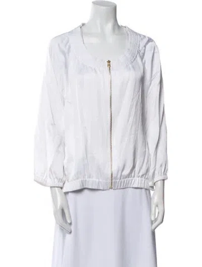 Pre-owned Donna Karan Jacket In White