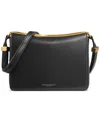 Donna Karan Jericho Flap Shoulder With Sculpted Hardware In Black,gold
