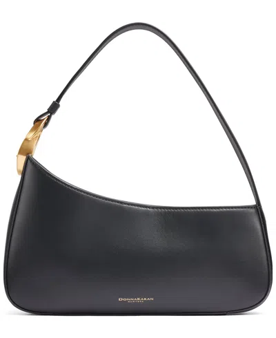 Donna Karan Jersey Small Shoulder Handbag In Black