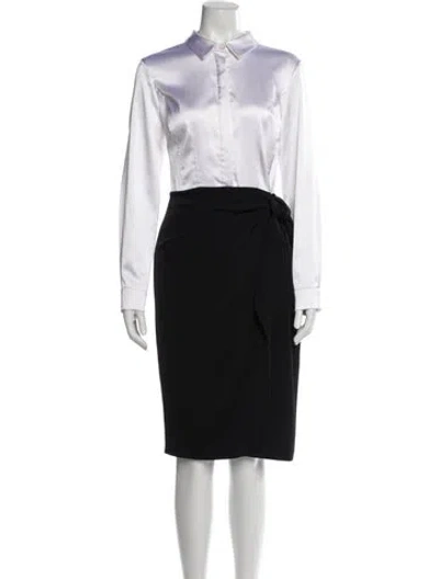 Pre-owned Donna Karan Knee-length Dress In Black