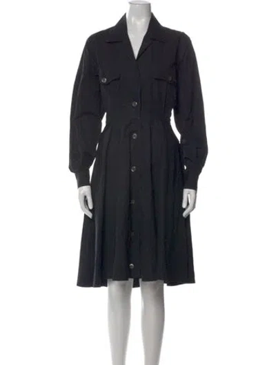 Pre-owned Donna Karan Knee-length Dress In Black