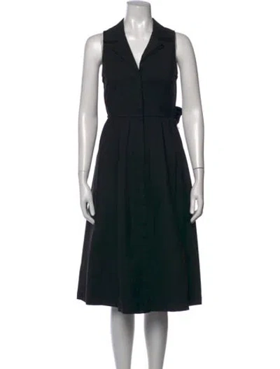 Pre-owned Donna Karan Knee-length Dress In Black