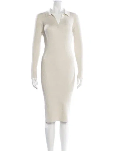 Pre-owned Donna Karan Knee-length Dress In Neutral