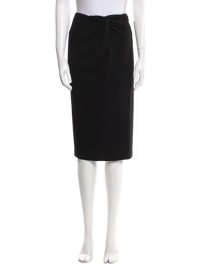 Pre-owned Donna Karan Knee-length Skirt In Black