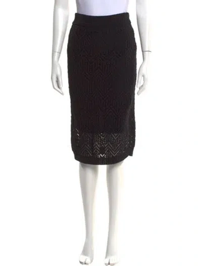 Pre-owned Donna Karan Knee-length Skirt In Black