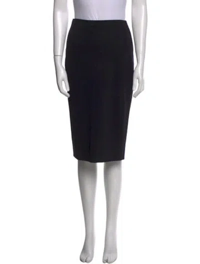 Pre-owned Donna Karan Knee-length Skirt In Black