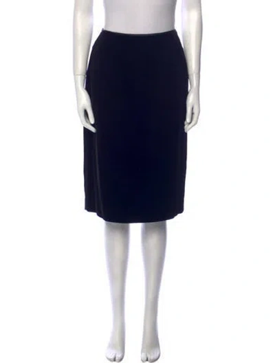 Pre-owned Donna Karan Knee-length Skirt In Black