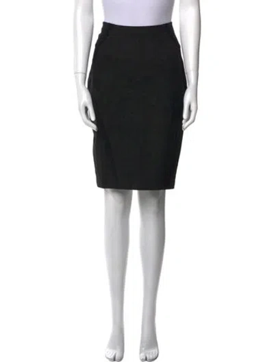 Pre-owned Donna Karan Knee-length Skirt In Black