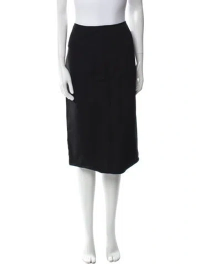 Pre-owned Donna Karan Knee-length Skirt In Black