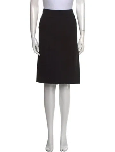 Pre-owned Donna Karan Knee-length Skirt In Black