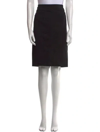 Pre-owned Donna Karan Knee-length Skirt In Black