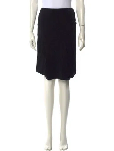 Pre-owned Donna Karan Knee-length Skirt In Black