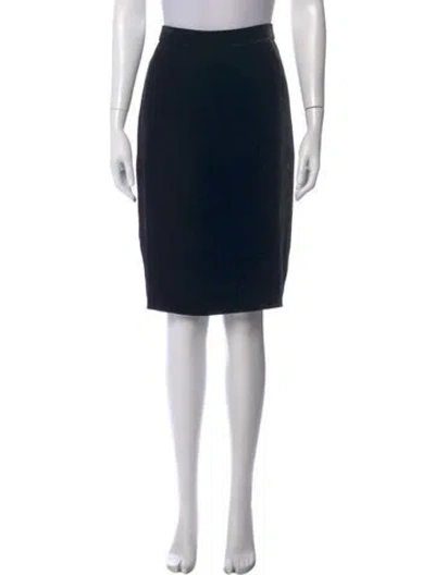 Pre-owned Donna Karan Knee-length Skirt In Black