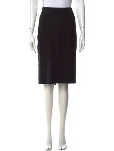 Pre-owned Donna Karan Knee-length Skirt In Black