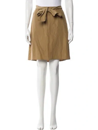 Pre-owned Donna Karan Knee-length Skirt In Brown
