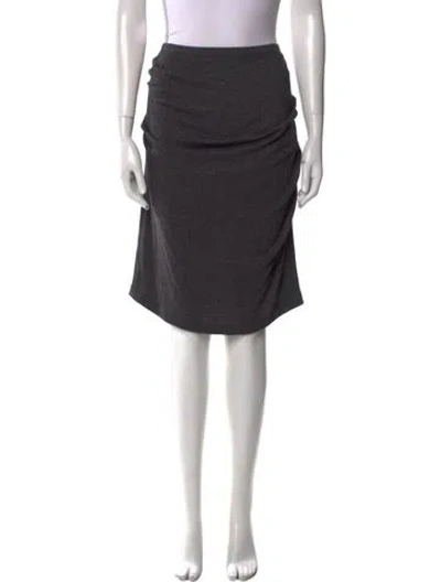 Pre-owned Donna Karan Knee-length Skirt In Gray