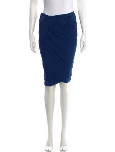 Pre-owned Donna Karan Knee-length Skirt W/ Tags In Blue