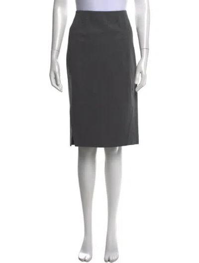 Pre-owned Donna Karan Knee-length Skirt W/ Tags In Grey