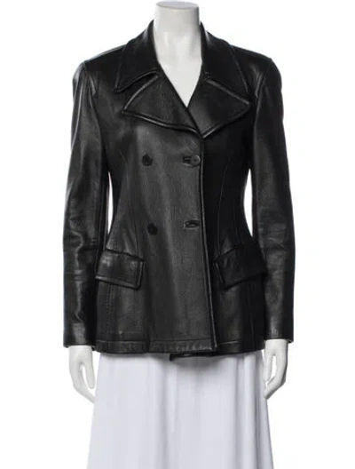 Pre-owned Donna Karan Late 1980's - Early 1990's Deer Blazer In Black