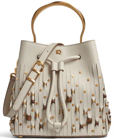 Donna Karan Lawrence Beaded Laser-cut Mini Bucket Bag