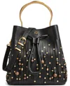 Donna Karan Lawrence Beaded Laser-cut Mini Bucket Bag