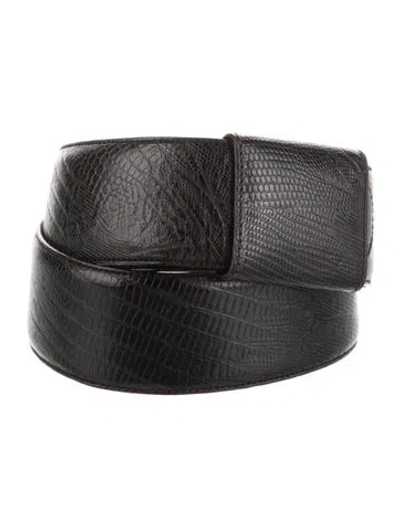 Pre-owned Donna Karan Leather Belt In Black