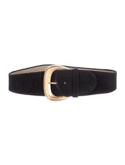 Pre-owned Donna Karan Leather Belt In Black