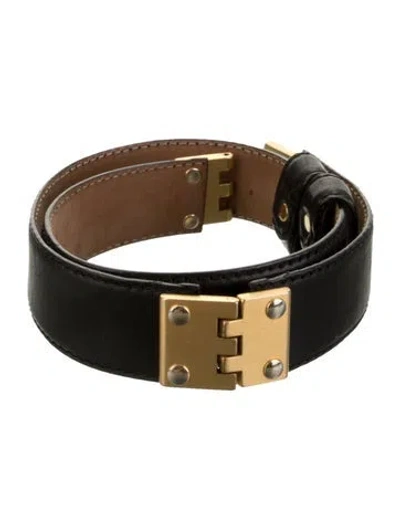 Pre-owned Donna Karan Leather Belt In Black