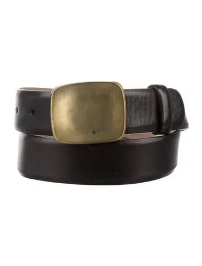 Pre-owned Donna Karan Leather Belt In Black