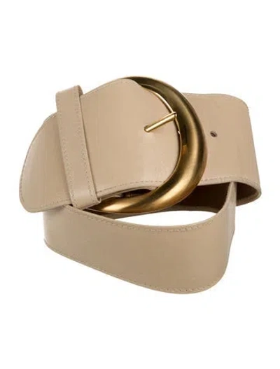 Pre-owned Donna Karan Leather Belt In Neutral