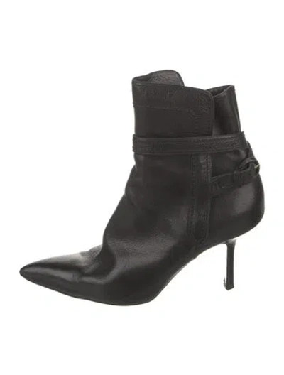 Pre-owned Donna Karan Leather Boots In Black