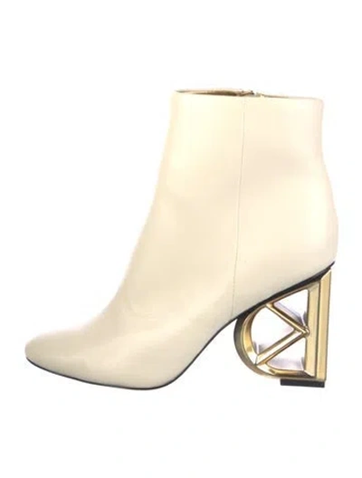 Pre-owned Donna Karan Leather Boots In Neutral