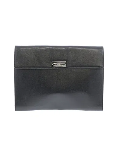 Pre-owned Donna Karan Leather Clutch In Black