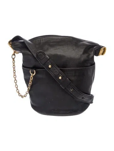 Pre-owned Donna Karan Leather Crossbody Bag In Black